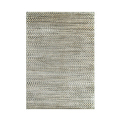 5x8 Gray, Light Gold, Color Hand Knotted  100% Wool Modern & Contemporary Oriental Rug