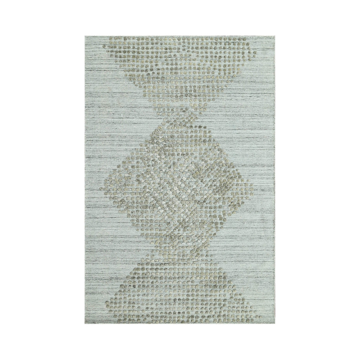 4x6 Gray, Moss, Color Hand Knotted  100% Wool Modern & Contemporary Oriental Rug