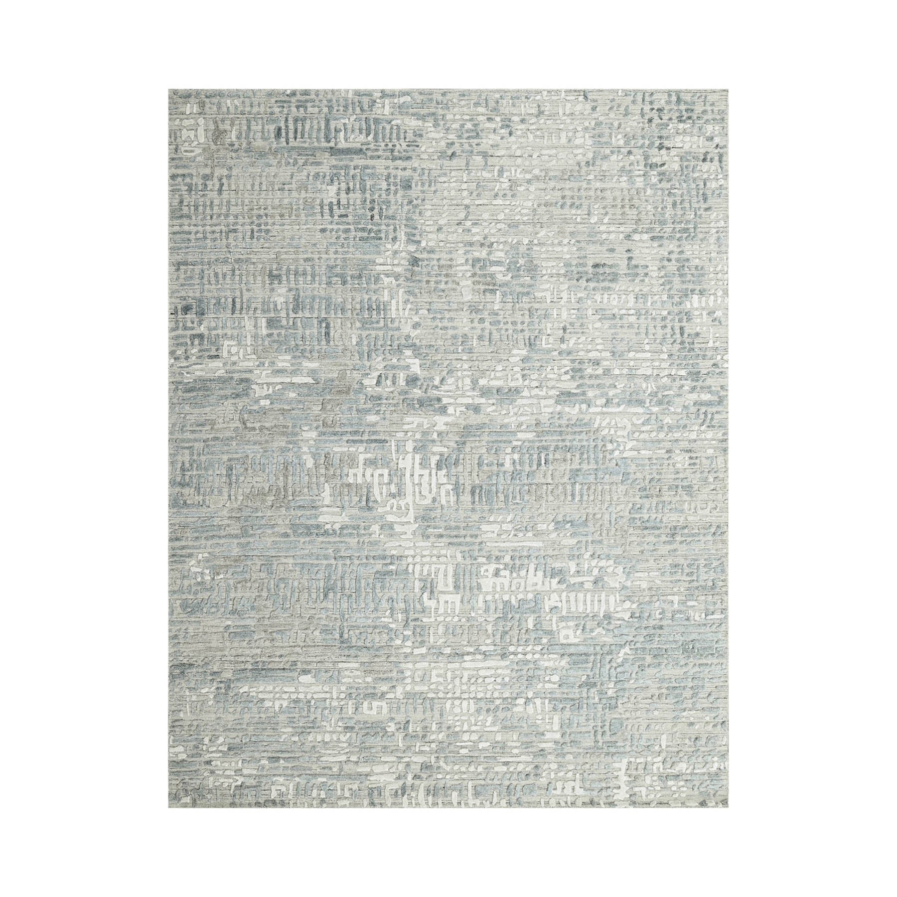 Multi Size Tone On Tone Gray Color Hand Knotted Tibetan Wool Modern & Contemporary Oriental Rug