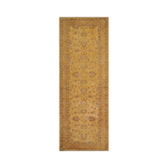 Runner Beige, Gold, Slate Color Hand Knotted Chobi Peshawar 100% Wool Traditional Oriental Rug