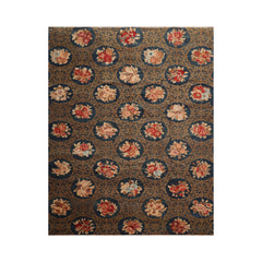 8x10 Blue, Brown, Beige Color Hand Knotted  100% Wool Transitional Oriental Rug