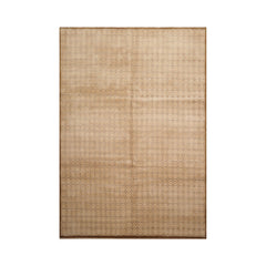 6x9 Beige, Tan, Green Color Hand Knotted  100% Wool Contemporary Oriental Rug