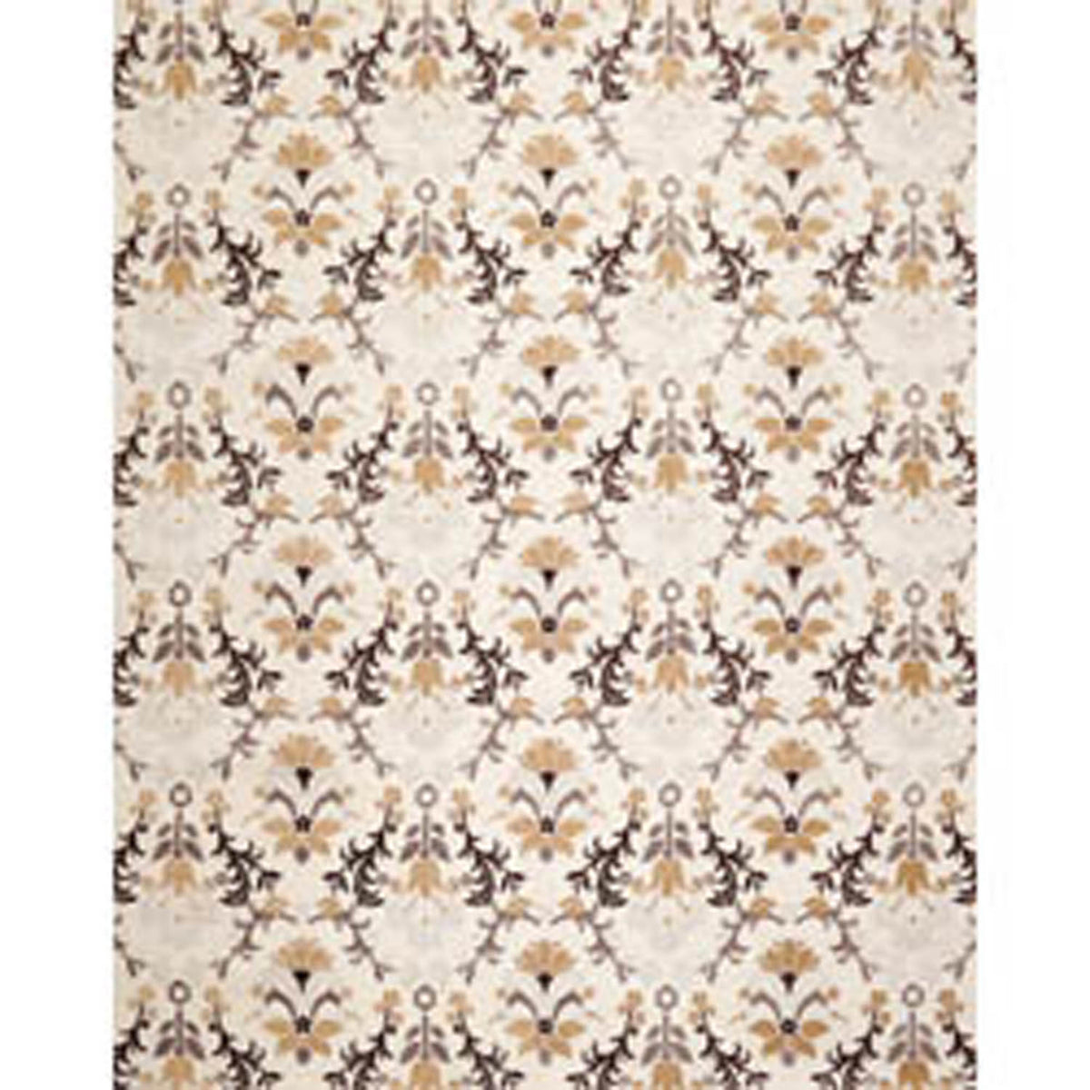 8x10 Beige, Brown, Chocolate Color Hand Knotted  Polypropylene Transitional Oriental Rug